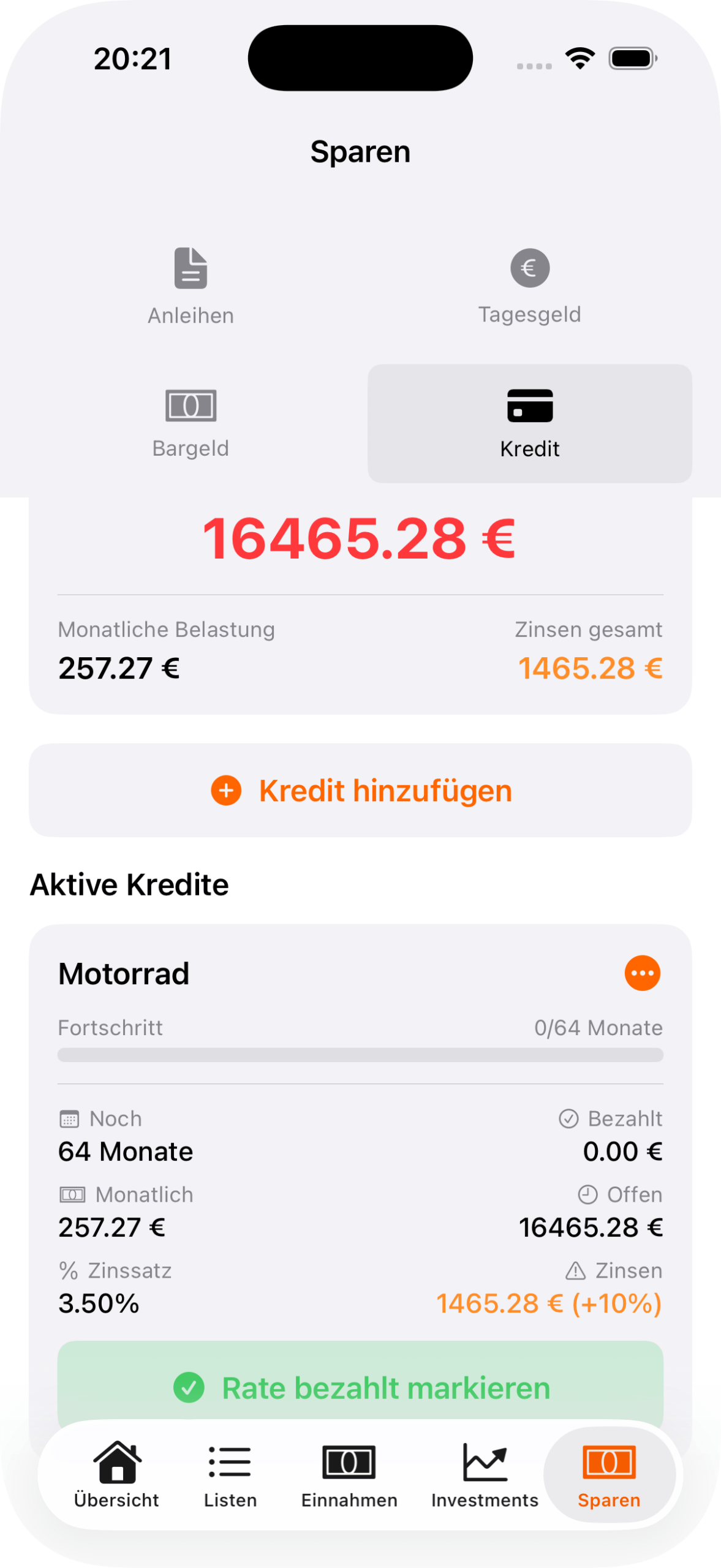Captura de pantalla del simulador - iPhone 17 Pro - 11/02/2026 a las 20:21:55