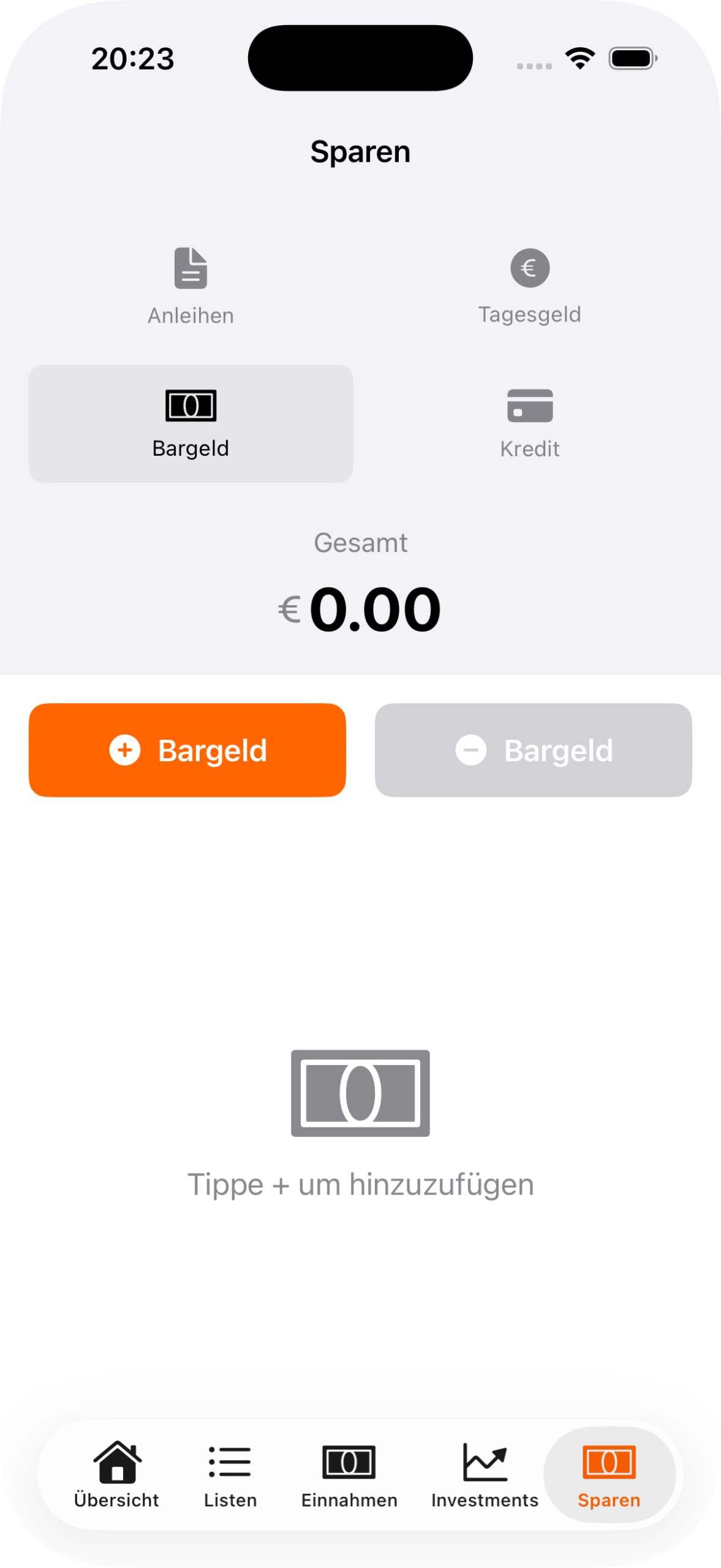 Captura de pantalla del simulador - iPhone 17 Pro - 11/02/2026 a las 20:23:34