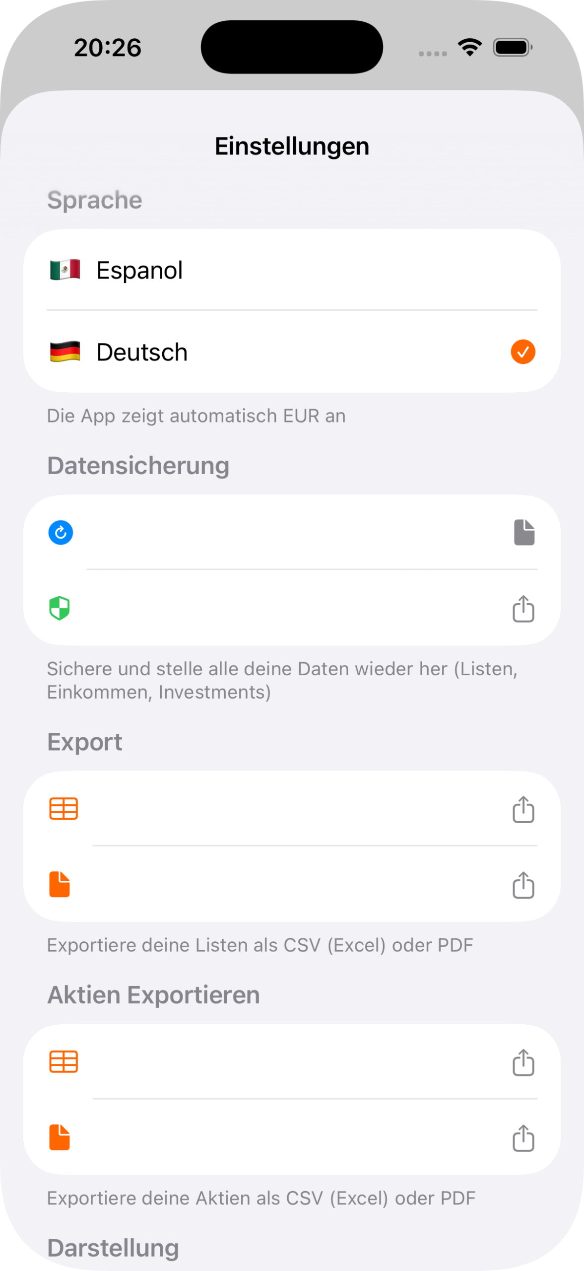 Captura de pantalla del simulador - iPhone 17 Pro - 11/02/2026 a las 20:26:39
